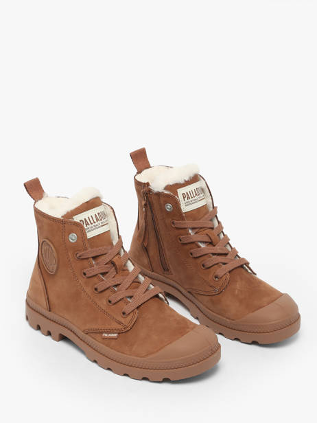 Enkellaarsjes Uit Leder Palladium Bruin women 95982291 ander zicht 1